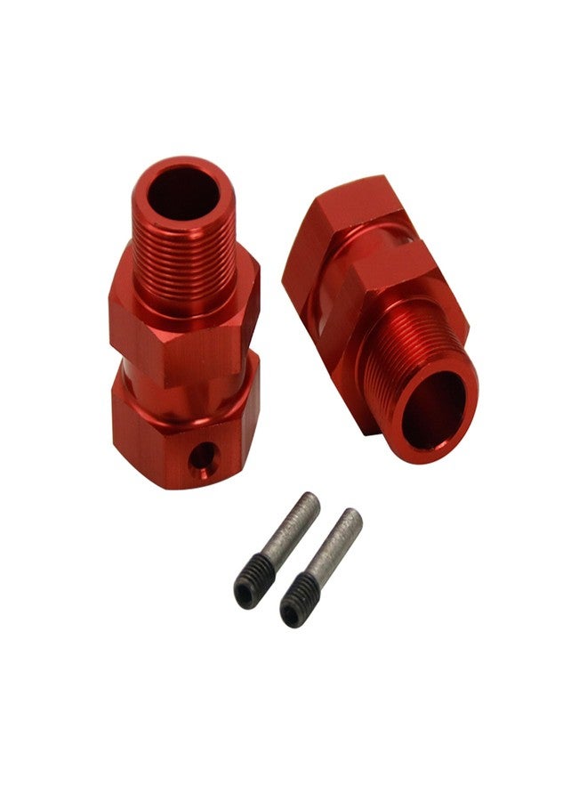 FLMLF Alloy CNC Rear Wheel Extended Shaft Hex Hub 24mm Red Fit 1/5 HPI RV KM Baja 5B 5T - Image 1